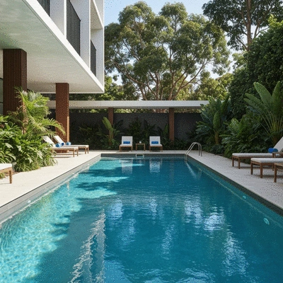Luxurious hotel pool in Wollongong with modern design